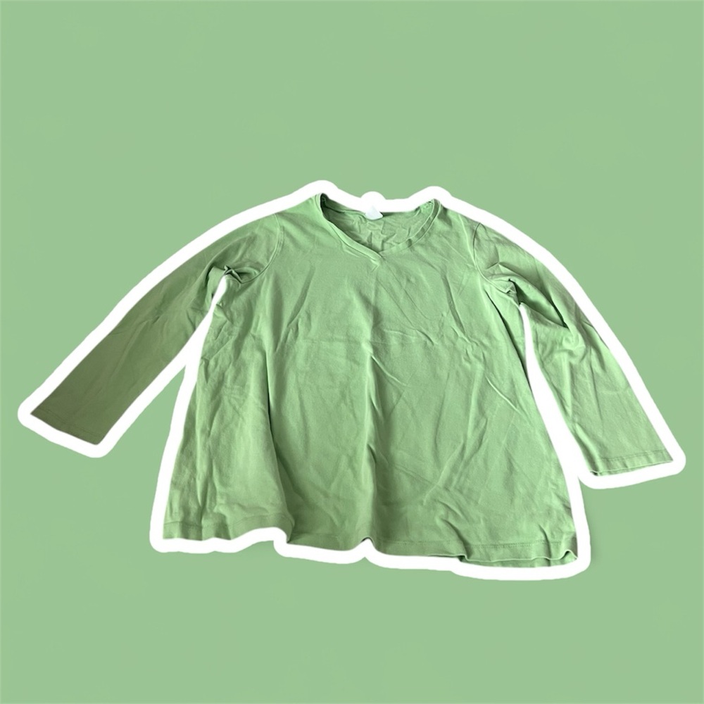 🟢MOTHERHOOD MATERNITY: Women’s L, mint green 3/4 sleeve v-neck top, preowned🟢
